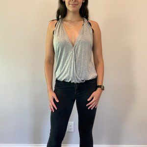 Forever 21 Gray Wrap Top